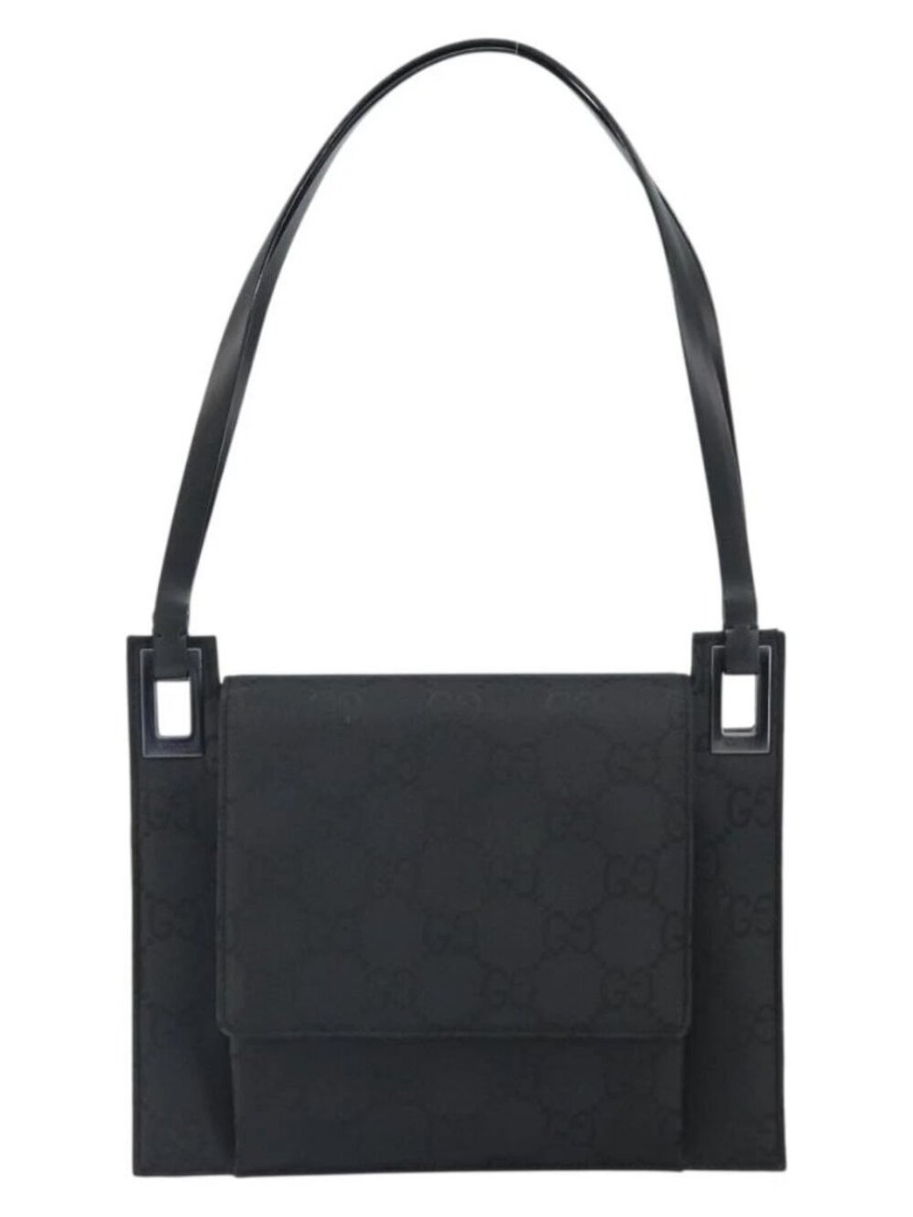 GUCCI GG Canvas Shoulder Bag Nylon Black Silver 001 3068 Auth ep12737 - Picture 2 of 16
